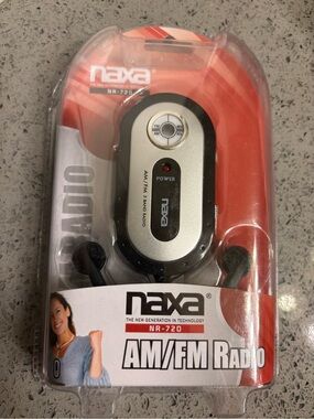 Naxa NR-720 AM/FM Portable Radio - Silver & Black